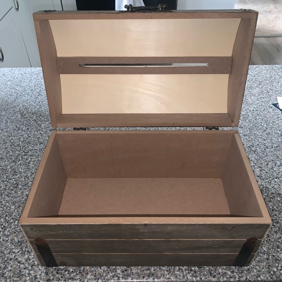 Rustic Wooden Card Box - Picture 2 of 2